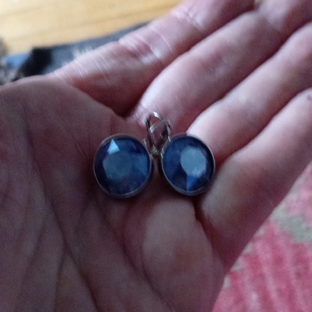 Swarovski Blue Crystal Earrings